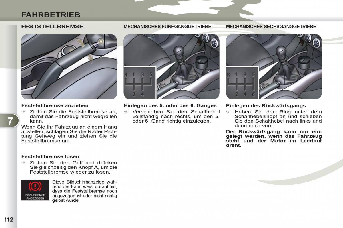 manuel du propriétaire Peugeot 4007 Handbuch / page 114