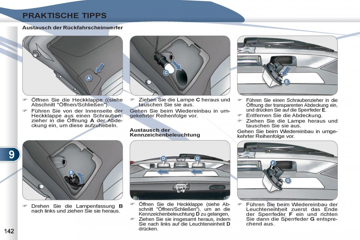 manuel du propriétaire Peugeot 4007 Handbuch / page 144