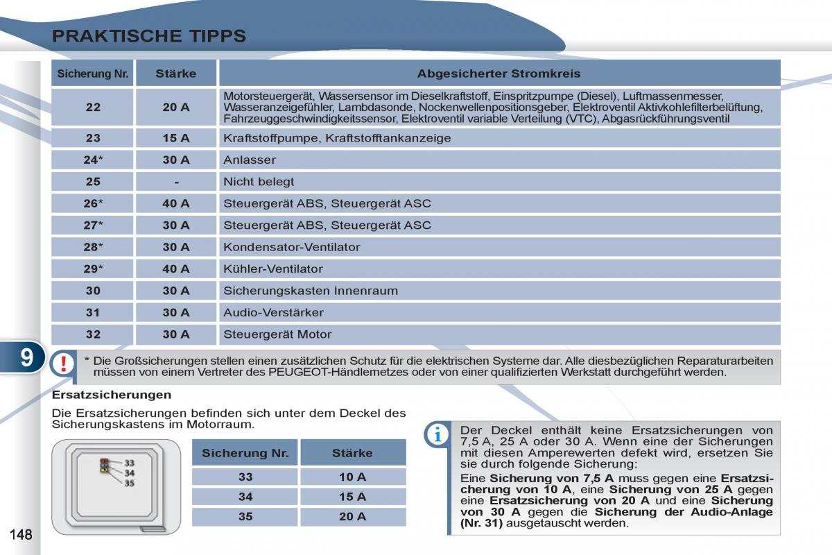 manuel du propriétaire Peugeot 4007 Handbuch / page 150