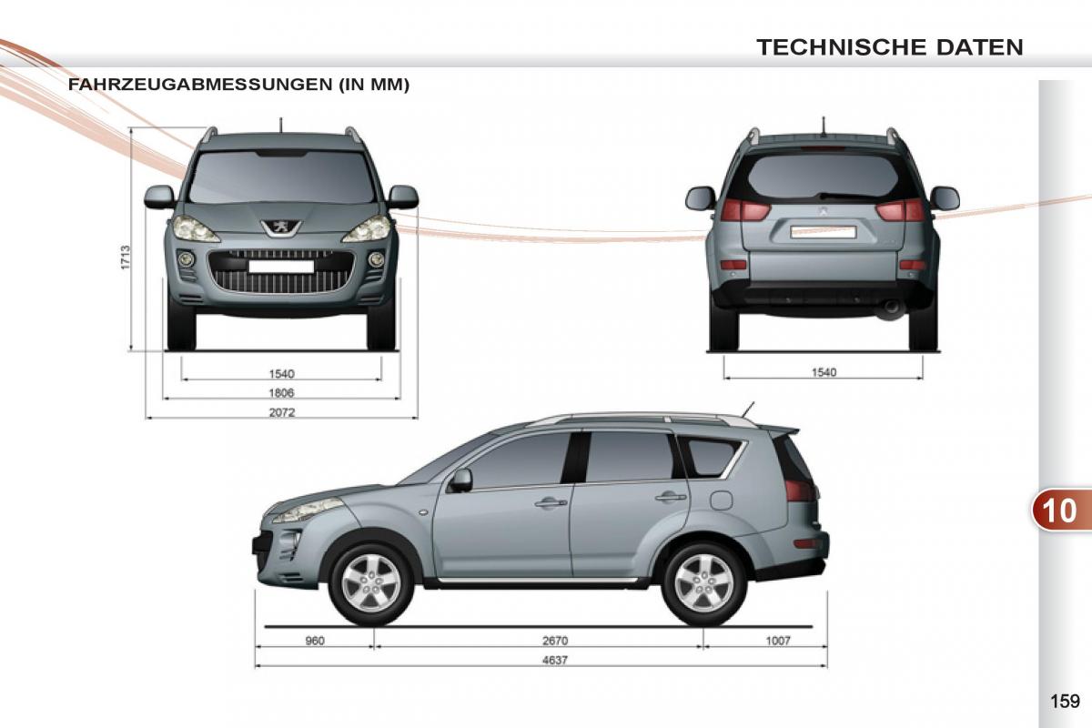 manuel du propriétaire Peugeot 4007 Handbuch / page 161