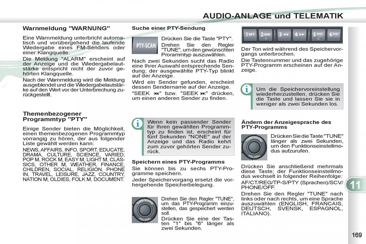 manuel du propriétaire Peugeot 4007 Handbuch / page 171