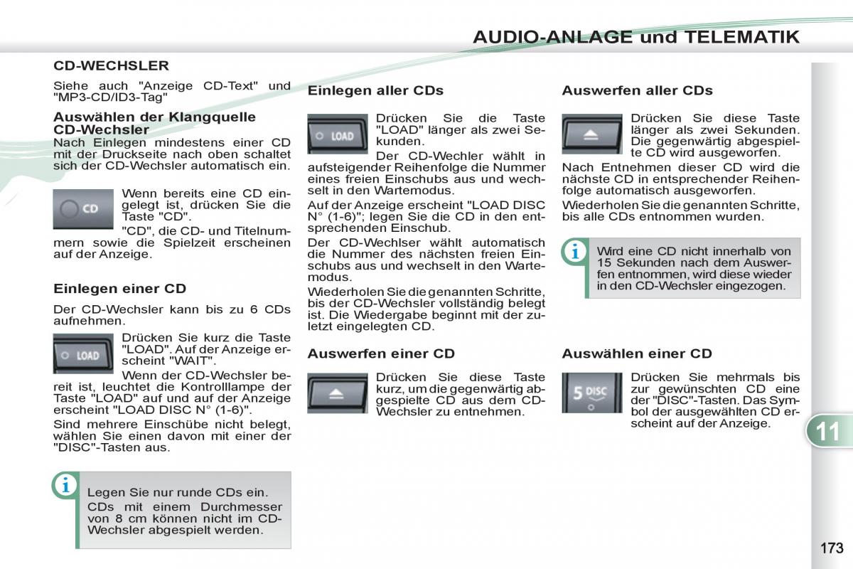 manuel du propriétaire Peugeot 4007 Handbuch / page 175