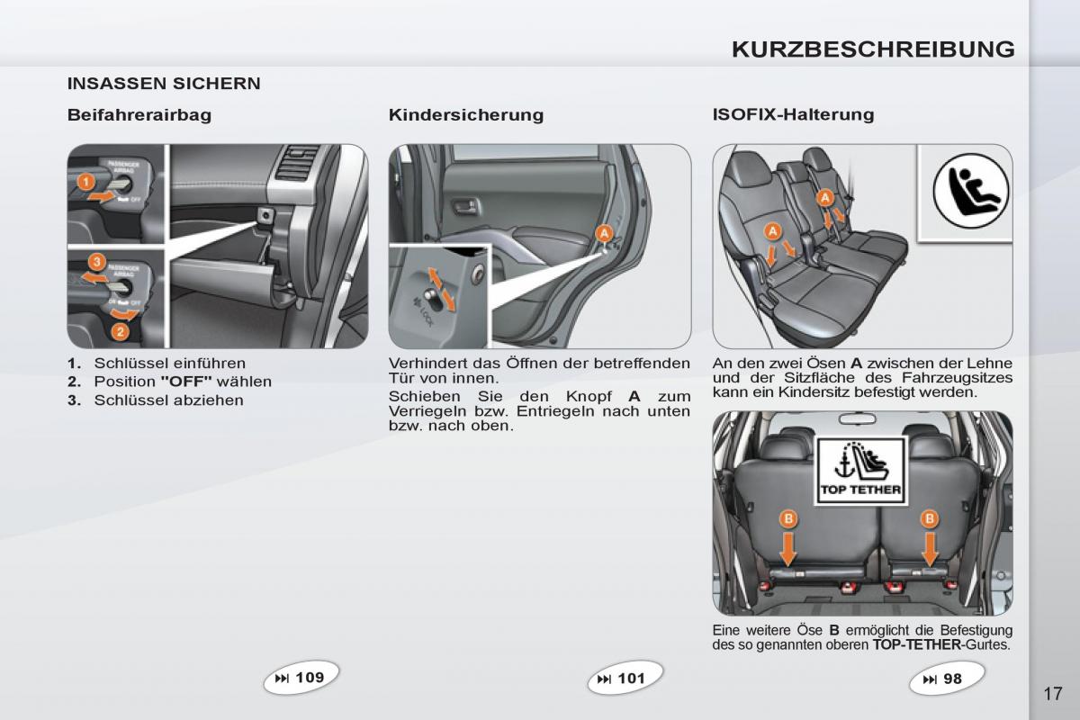 Peugeot 4007 Handbuch / page 19