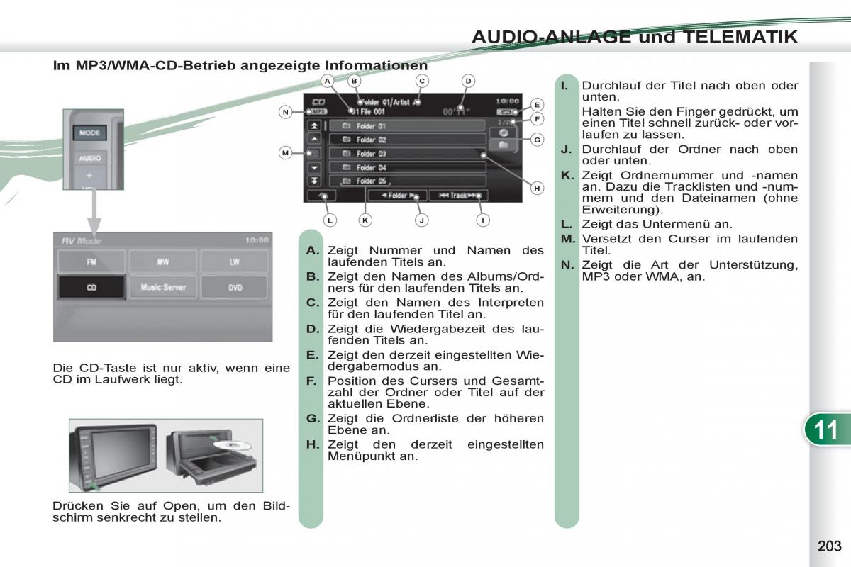 manuel du propriétaire Peugeot 4007 Handbuch / page 205