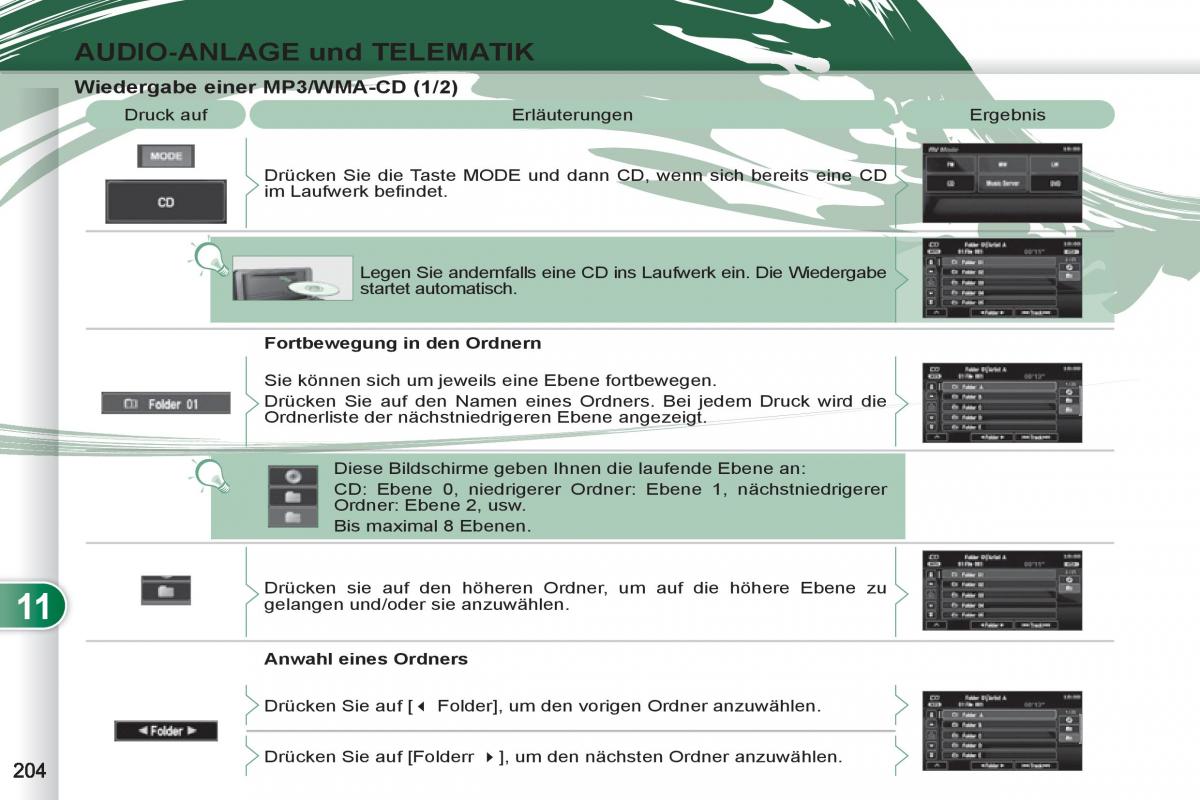 manuel du propriétaire Peugeot 4007 Handbuch / page 206