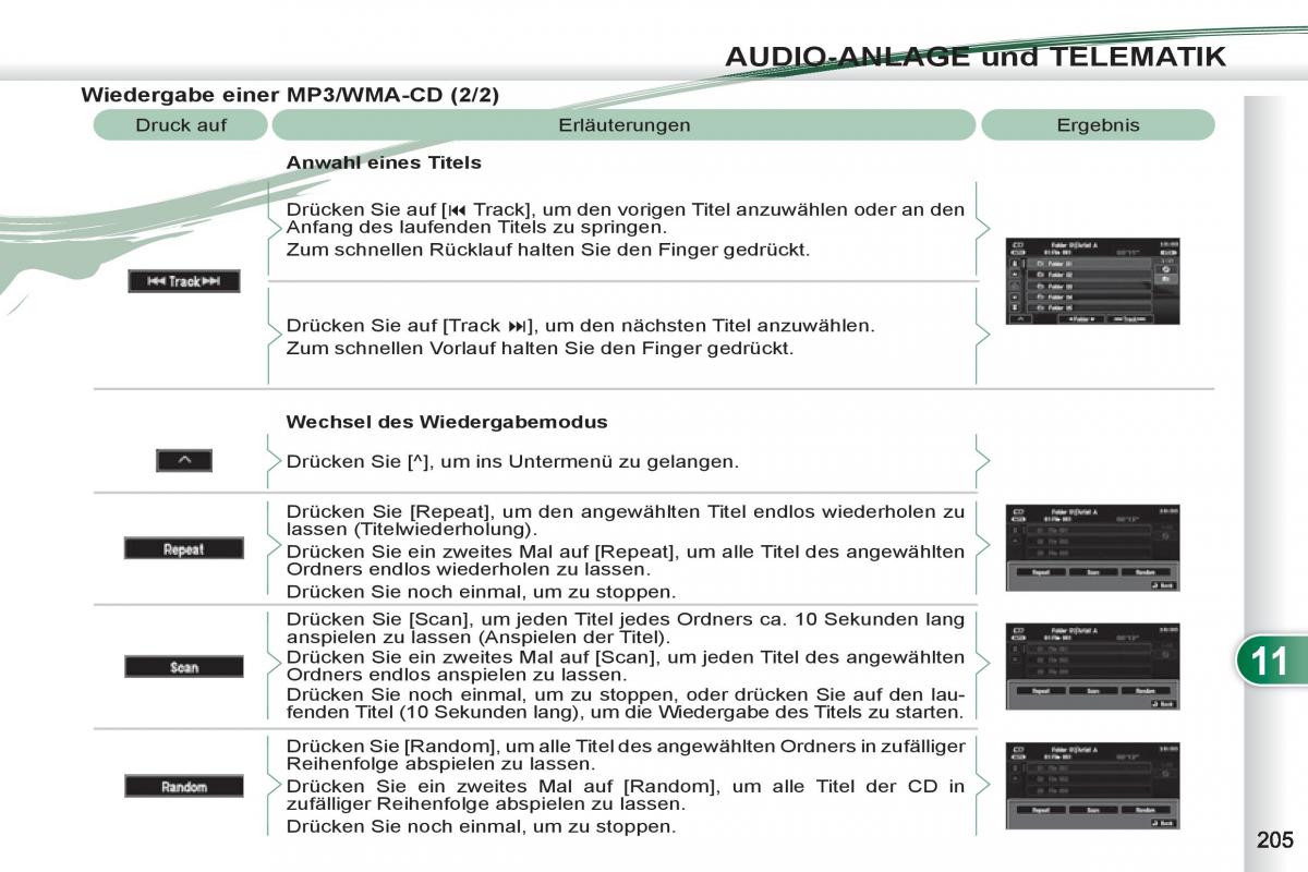 manuel du propriétaire Peugeot 4007 Handbuch / page 207