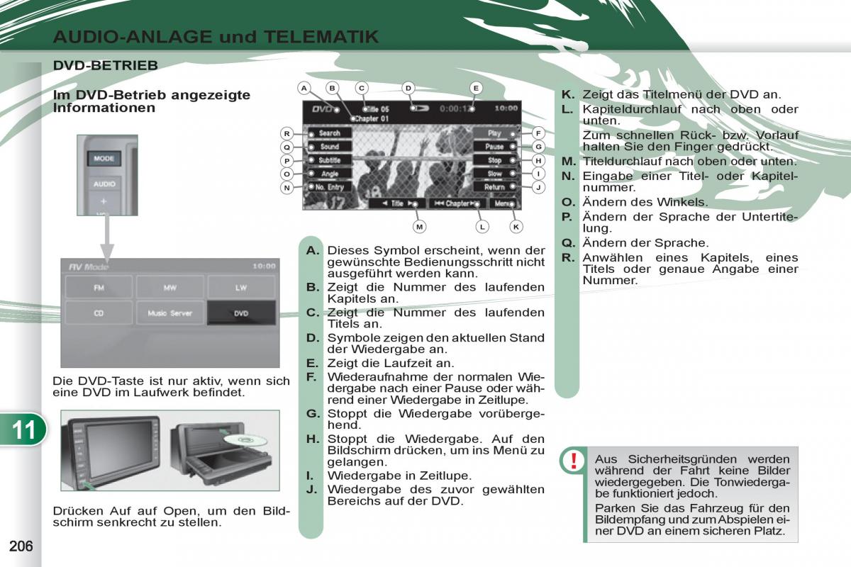 manuel du propriétaire Peugeot 4007 Handbuch / page 208