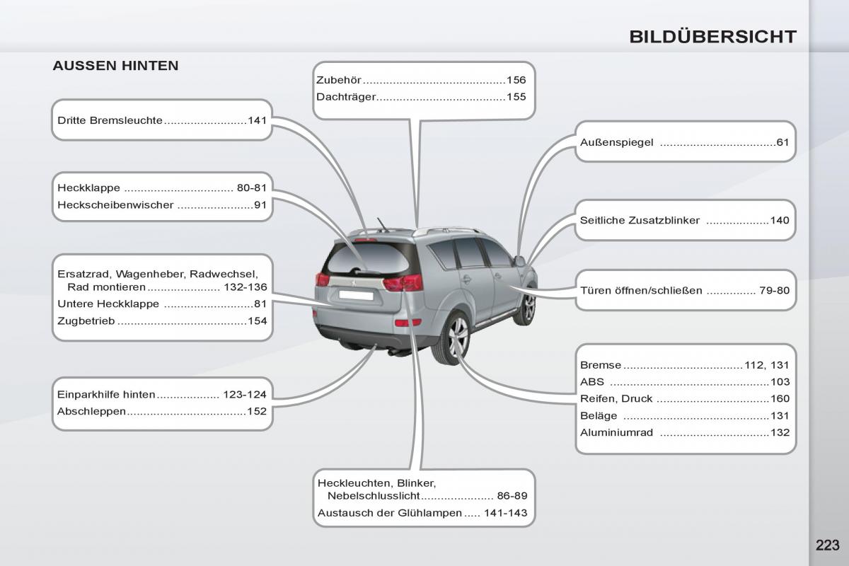 manuel du propriétaire Peugeot 4007 Handbuch / page 225