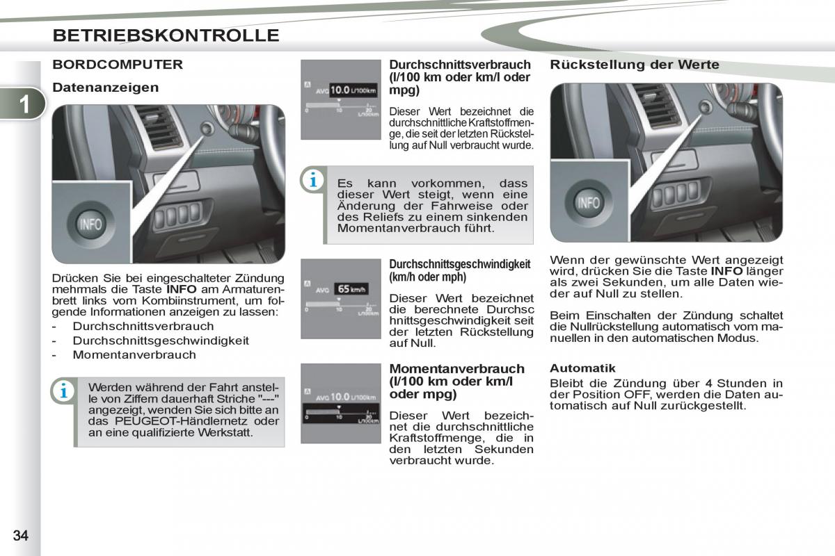 manuel du propriétaire Peugeot 4007 Handbuch / page 36