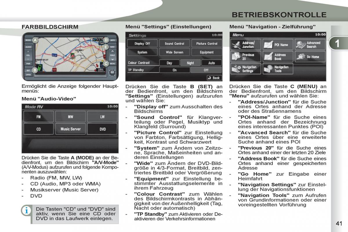 manuel du propriétaire Peugeot 4007 Handbuch / page 43