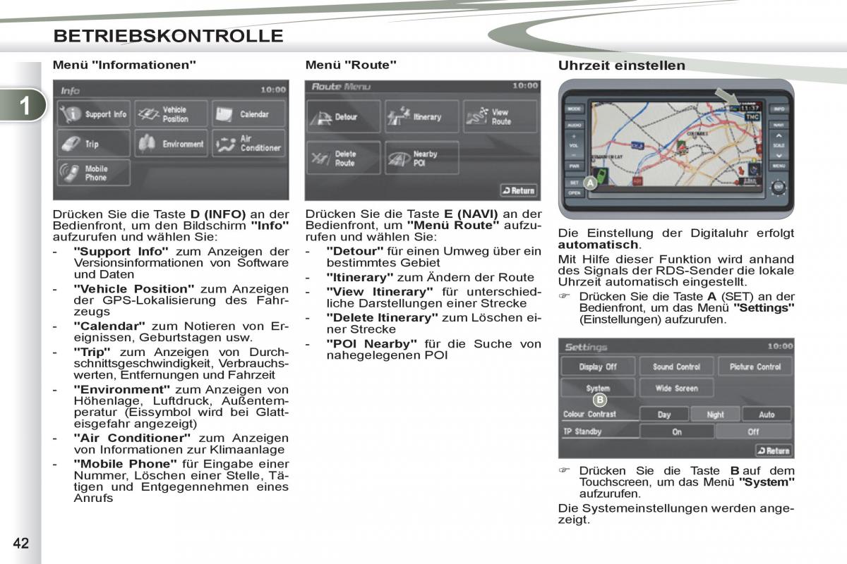 manuel du propriétaire Peugeot 4007 Handbuch / page 44