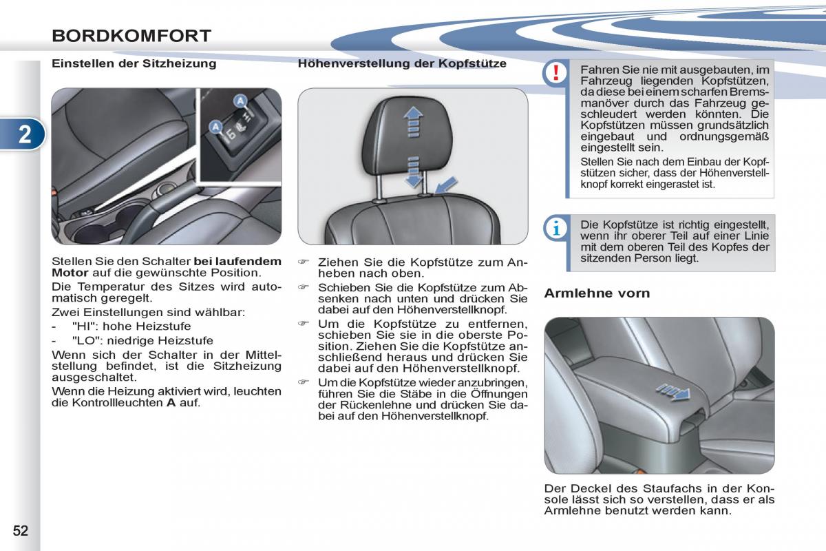 manuel du propriétaire Peugeot 4007 Handbuch / page 54