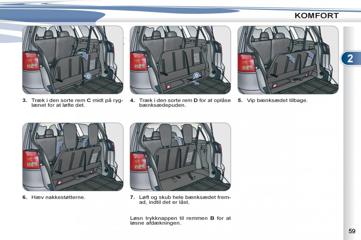 manual Peugeot 4007 Bilens instruktionsbog / page 61