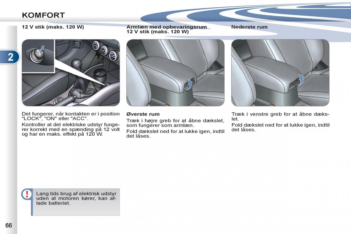 manual Peugeot 4007 Bilens instruktionsbog / page 68