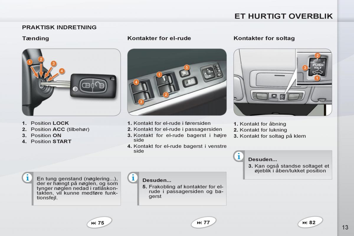 manual  Peugeot 4007 Bilens instruktionsbog / page 15