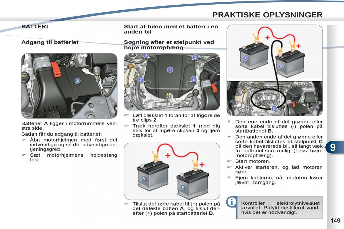 manual Peugeot 4007 Bilens instruktionsbog / page 151