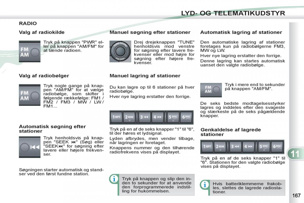 manual  Peugeot 4007 Bilens instruktionsbog / page 169