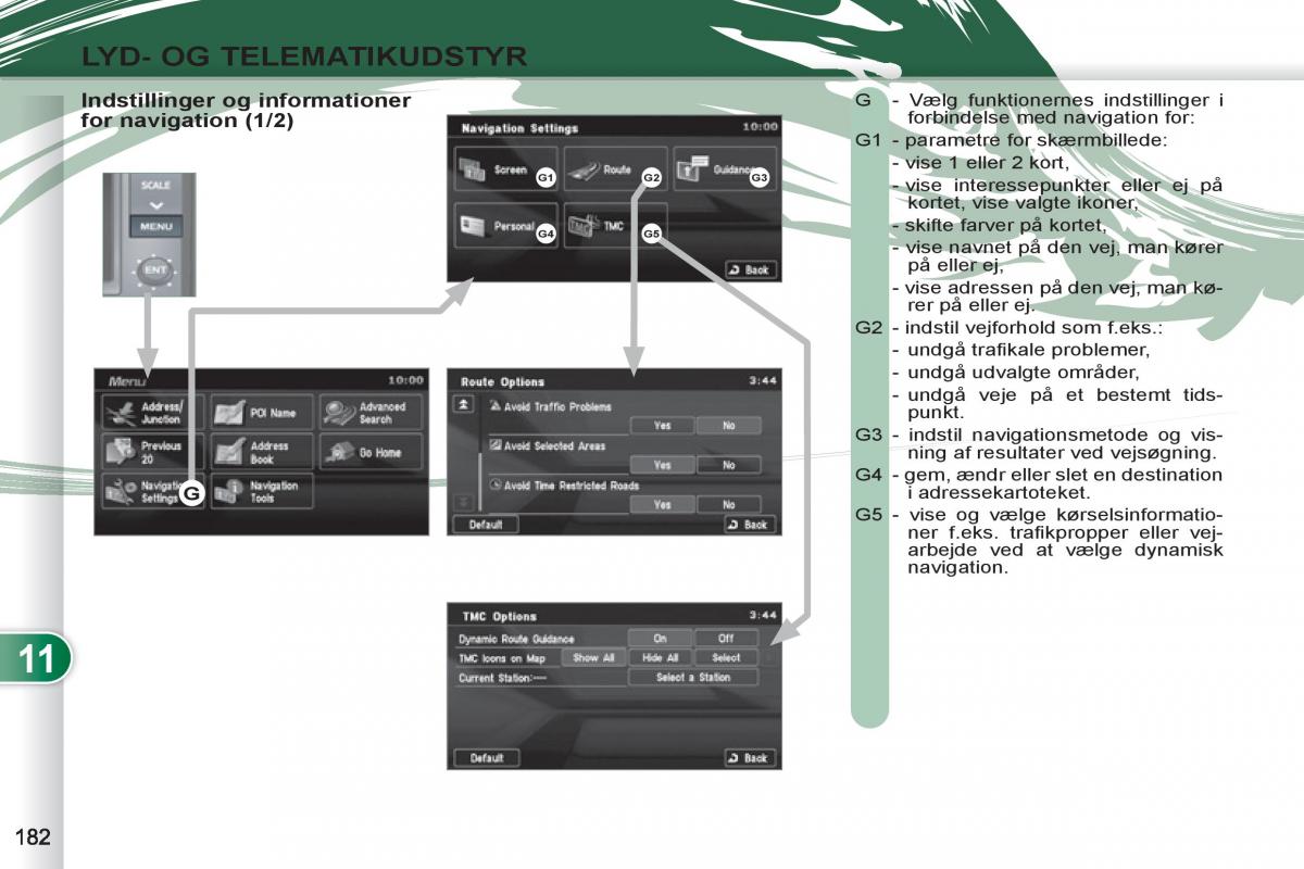 manual  Peugeot 4007 Bilens instruktionsbog / page 184