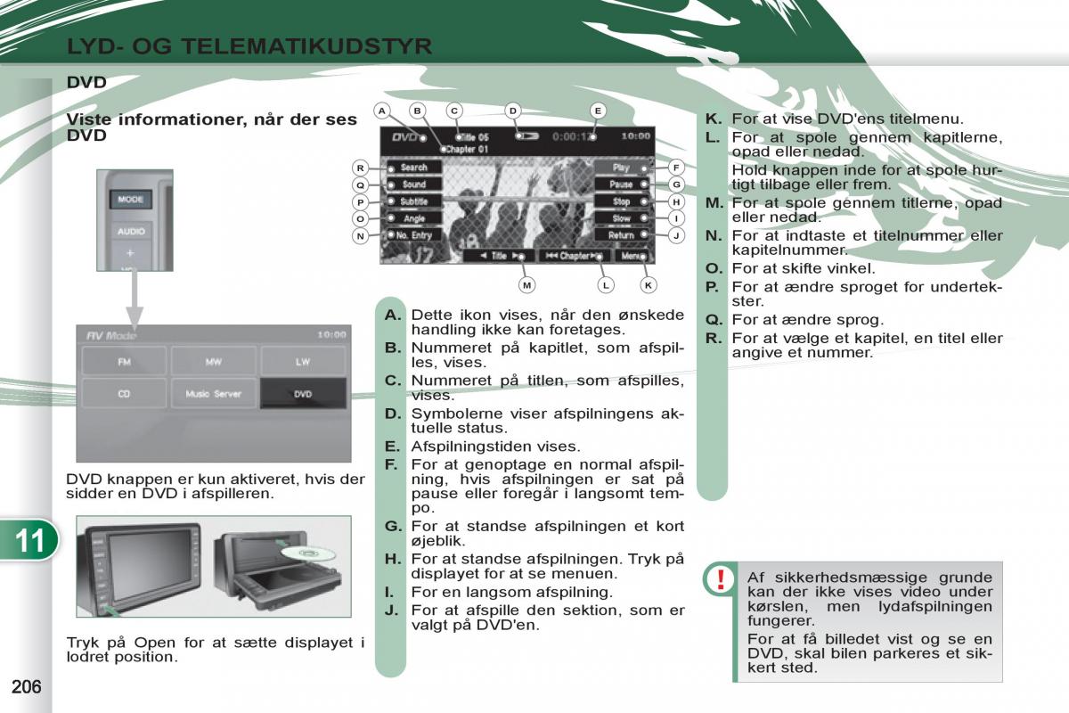 manual  Peugeot 4007 Bilens instruktionsbog / page 208