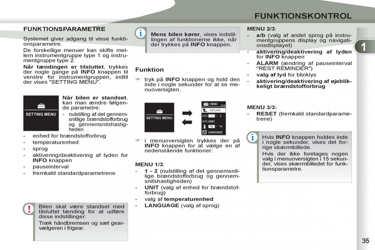 manual  Peugeot 4007 Bilens instruktionsbog / page 37