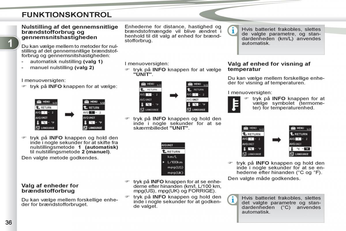 manual  Peugeot 4007 Bilens instruktionsbog / page 38