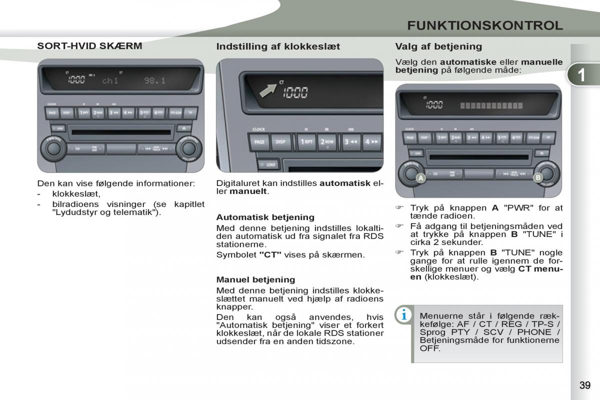 manual  Peugeot 4007 Bilens instruktionsbog / page 41