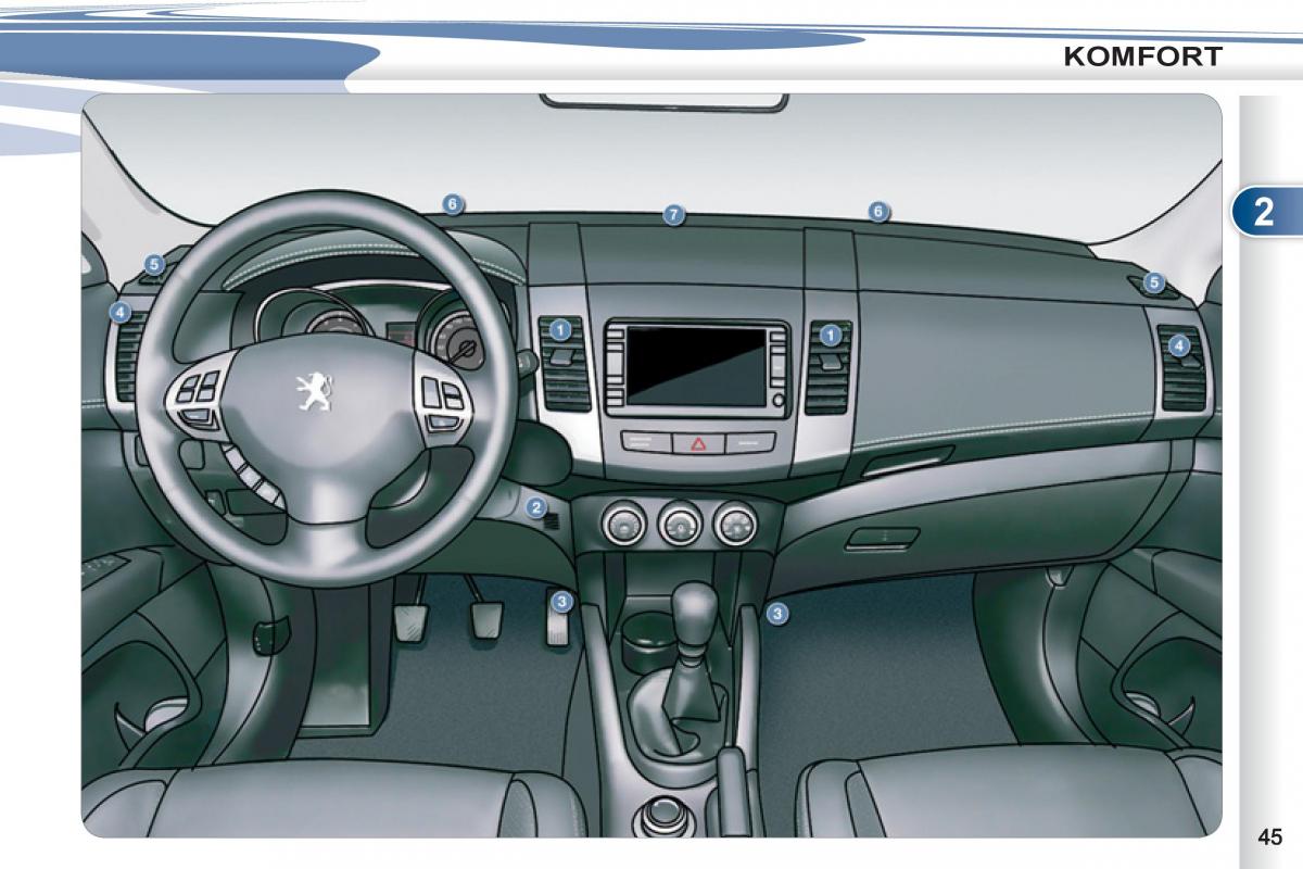 manual Peugeot 4007 Bilens instruktionsbog / page 47