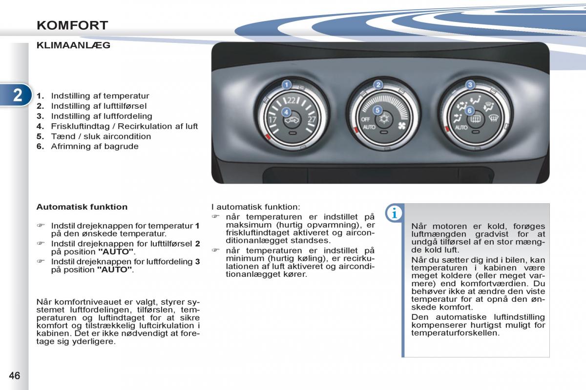 manual  Peugeot 4007 Bilens instruktionsbog / page 48