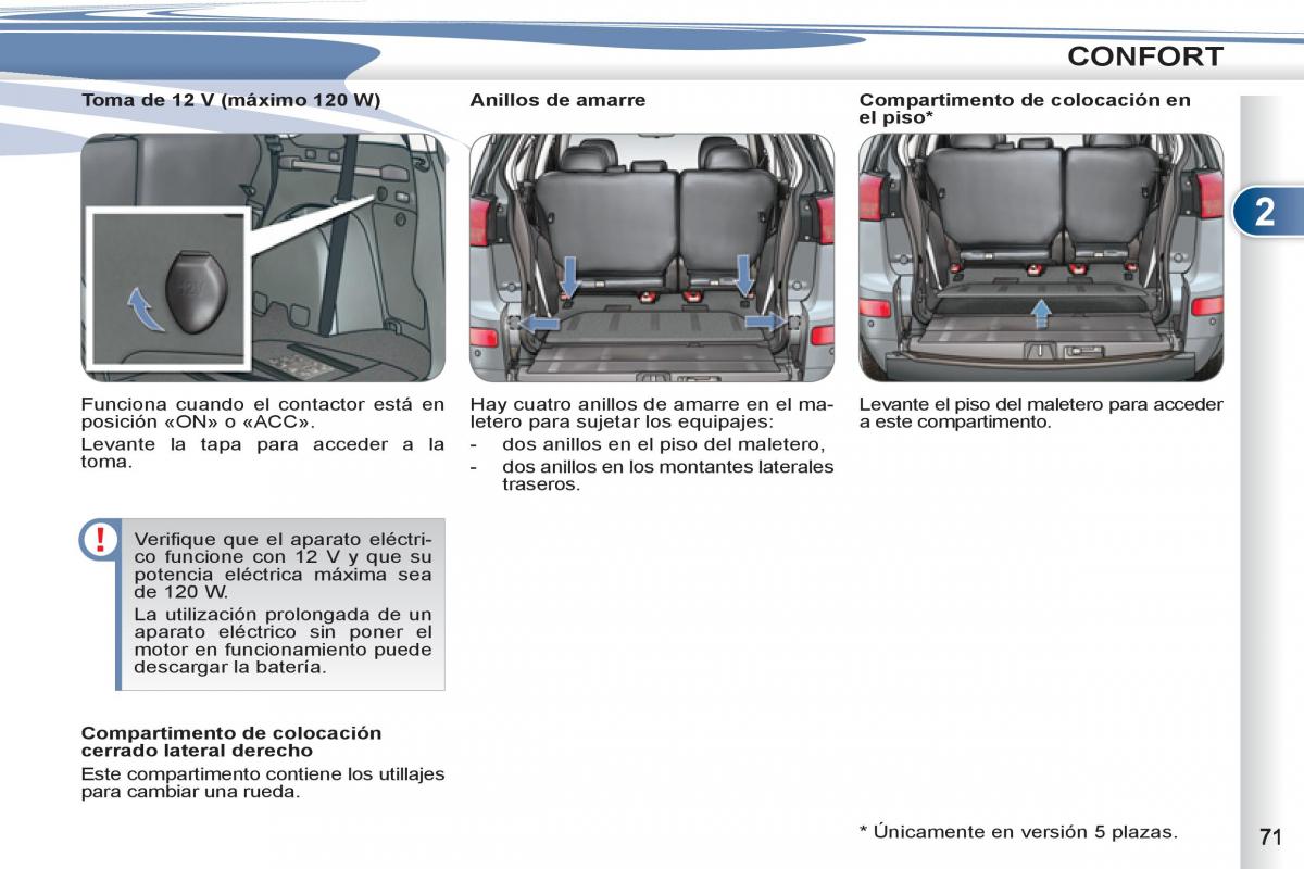 Peugeot 4007 manual del propietario / page 73