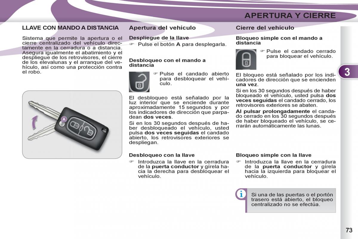 Peugeot 4007 manual del propietario / page 75