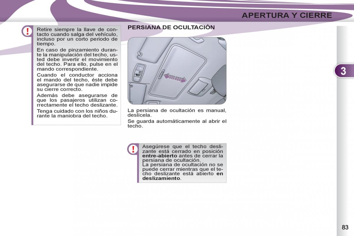 Peugeot 4007 manual del propietario / page 85