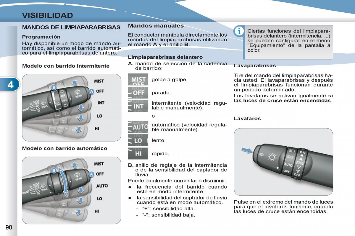 Peugeot 4007 manual del propietario / page 92