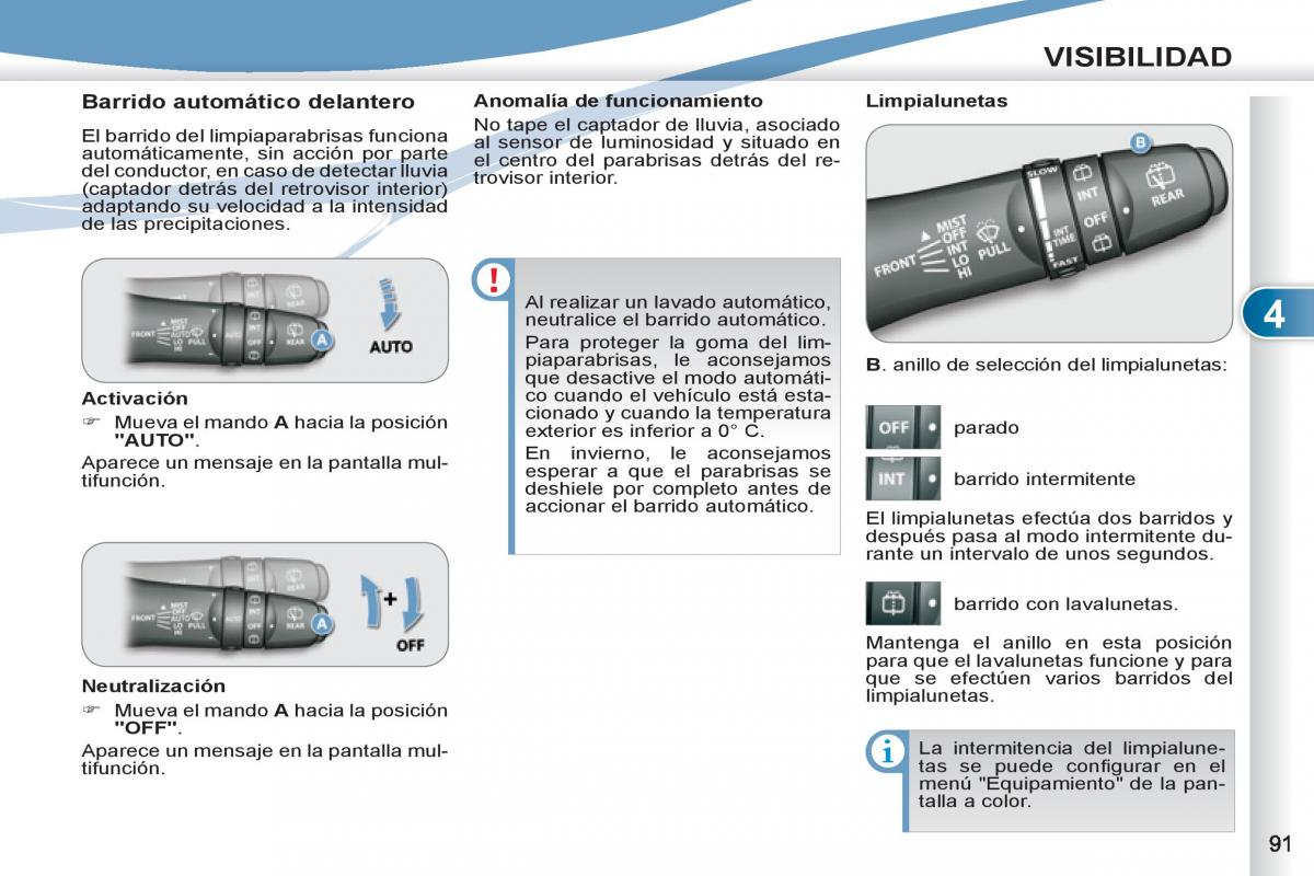 Peugeot 4007 manual del propietario / page 93