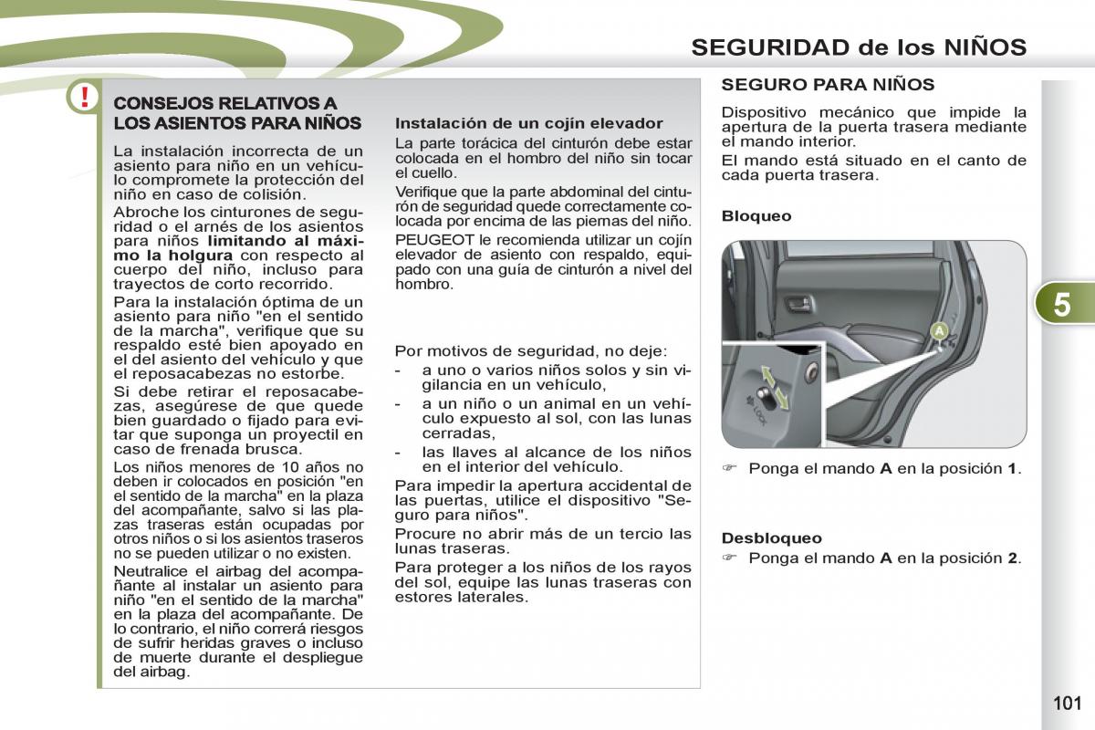 Peugeot 4007 manual del propietario / page 103