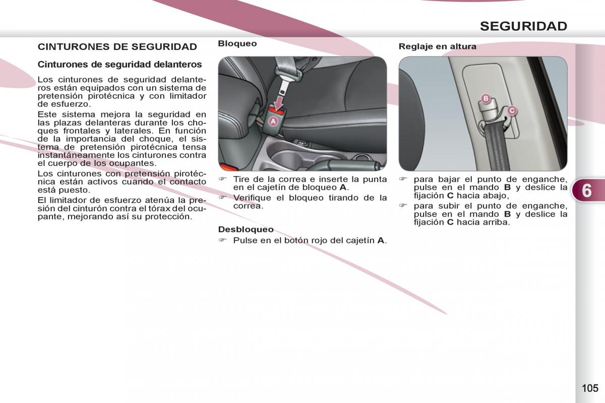 Peugeot 4007 manual del propietario / page 107