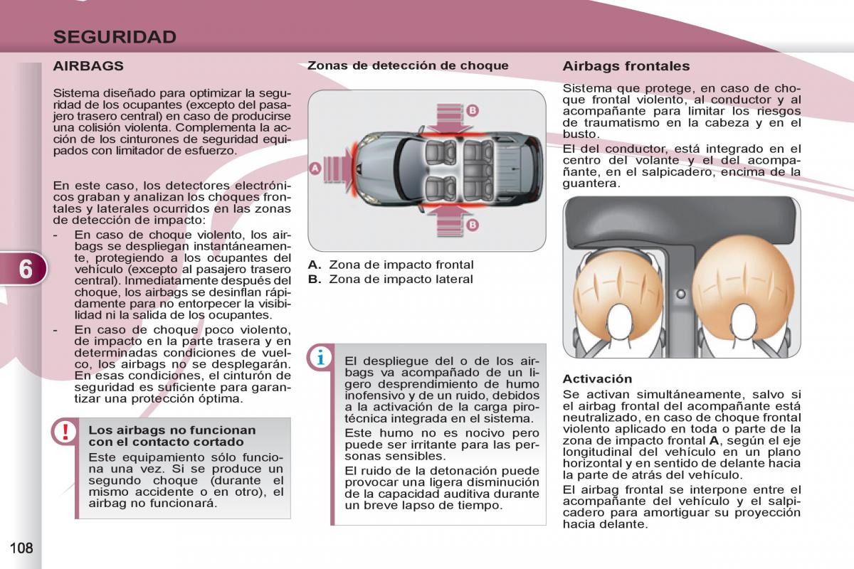 Peugeot 4007 manual del propietario / page 110