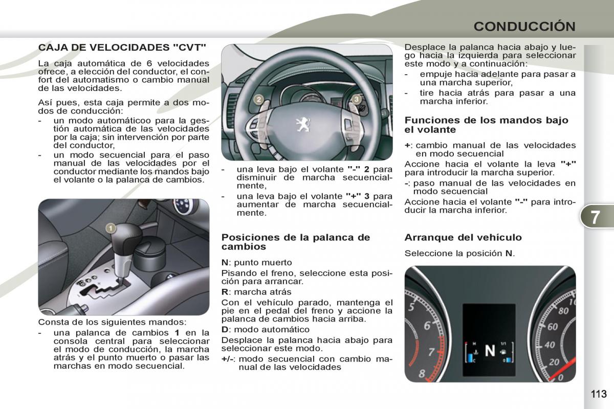 Peugeot 4007 manual del propietario / page 115