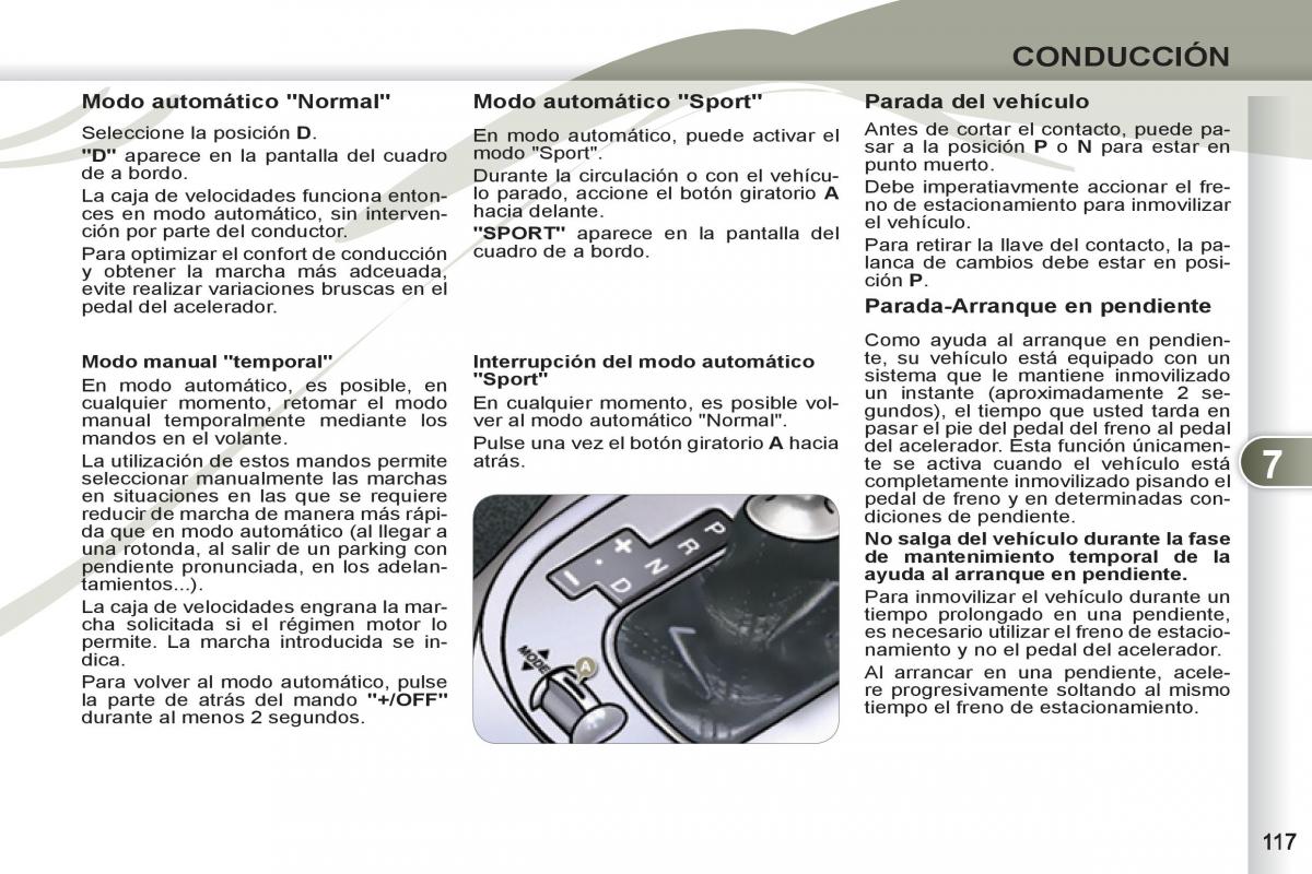 Peugeot 4007 manual del propietario / page 119