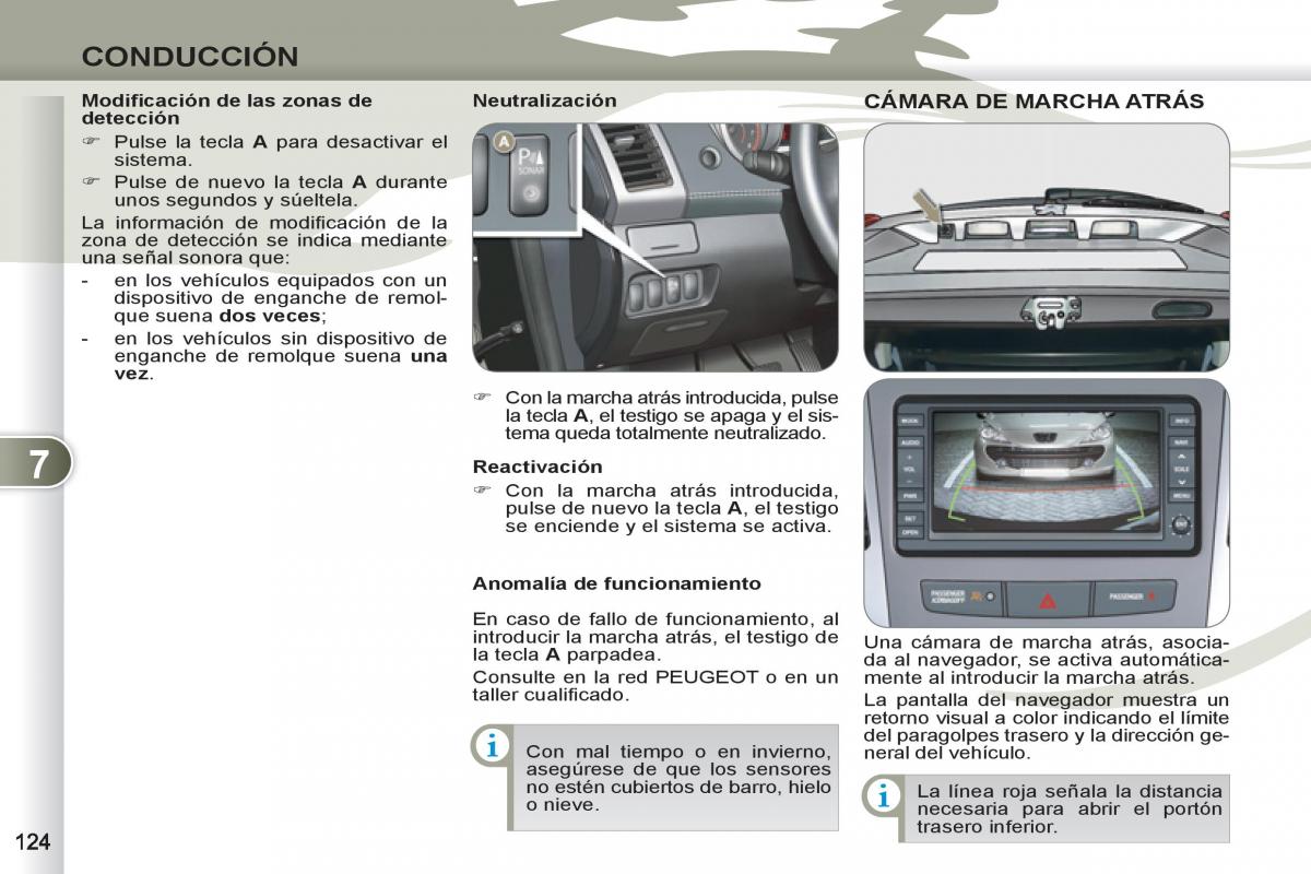 Peugeot 4007 manual del propietario / page 126