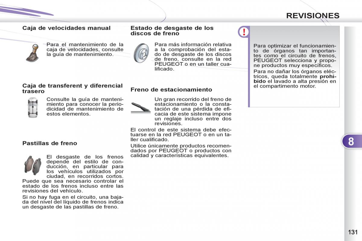 Peugeot 4007 manual del propietario / page 133