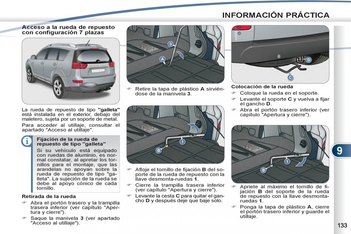 Peugeot 4007 manual del propietario / page 135