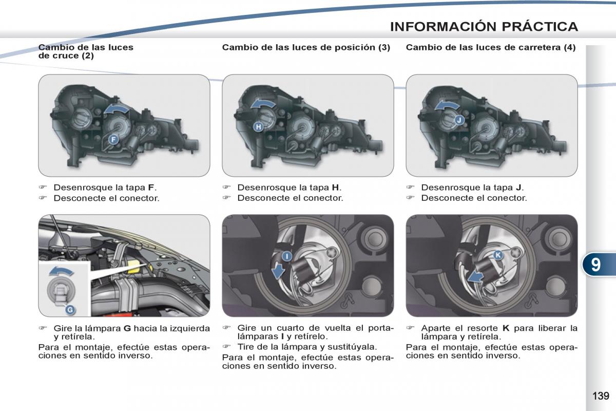 Peugeot 4007 manual del propietario / page 141