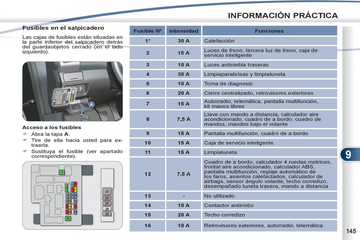 Peugeot 4007 manual del propietario / page 147