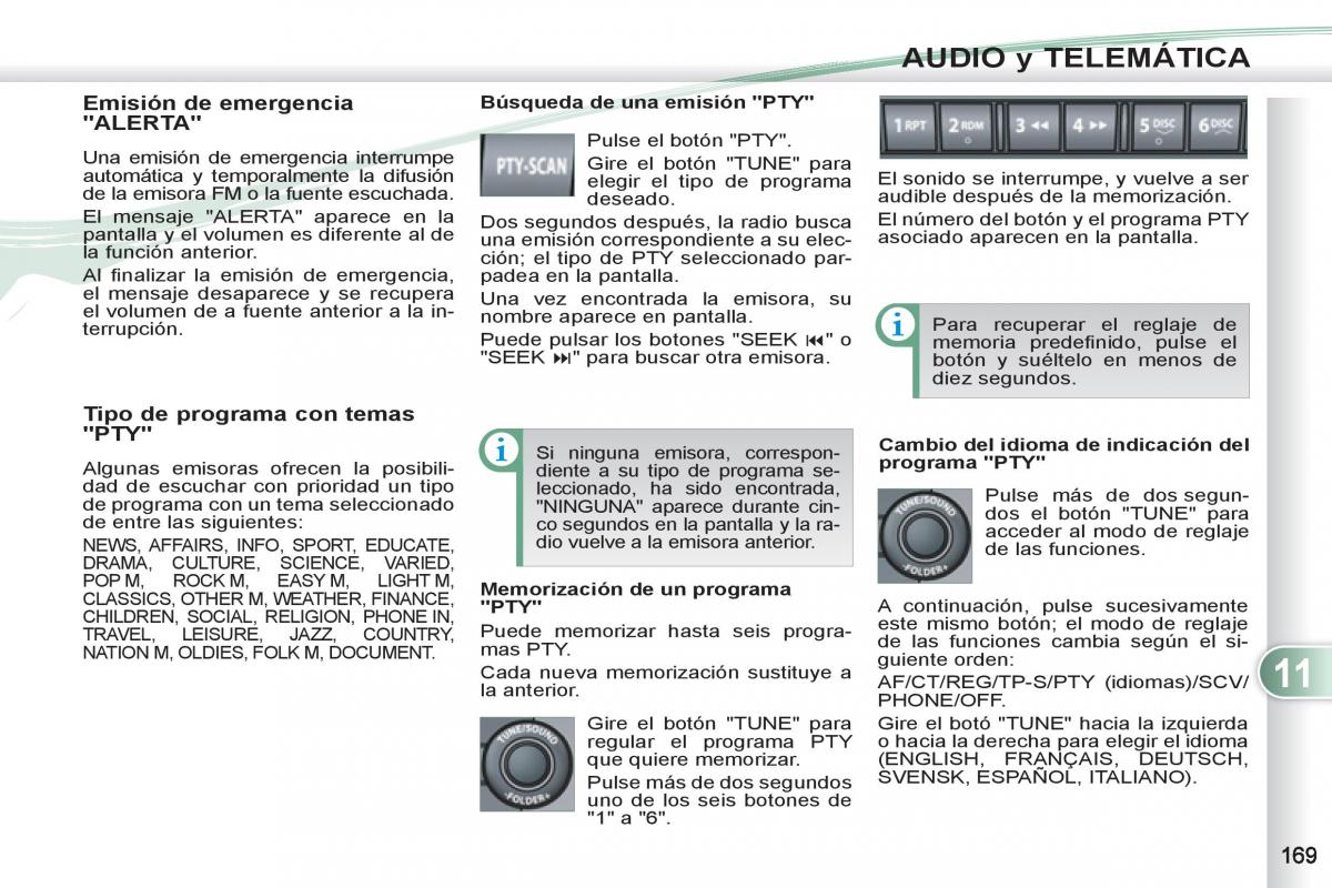 Peugeot 4007 manual del propietario / page 171