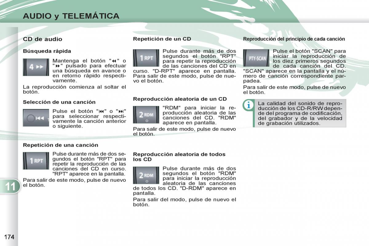 Peugeot 4007 manual del propietario / page 176