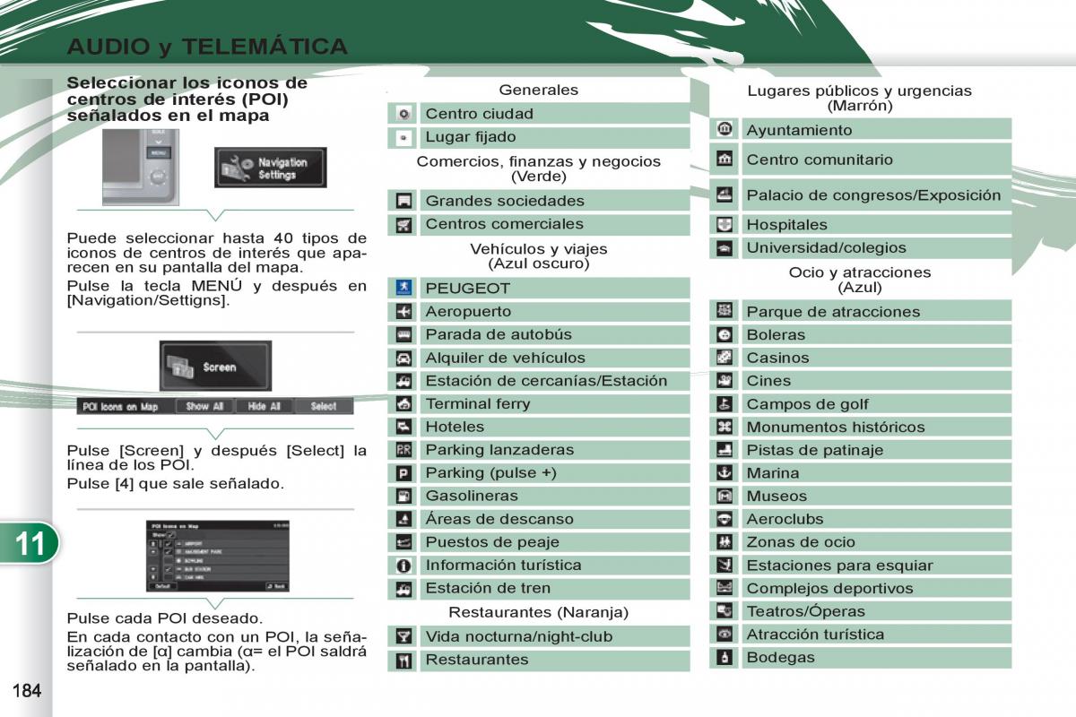 Peugeot 4007 manual del propietario / page 186