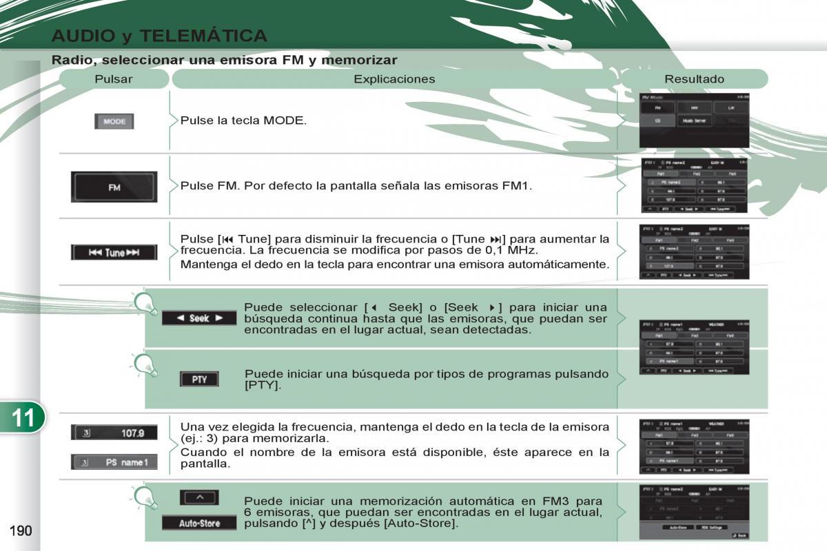 Peugeot 4007 manual del propietario / page 192