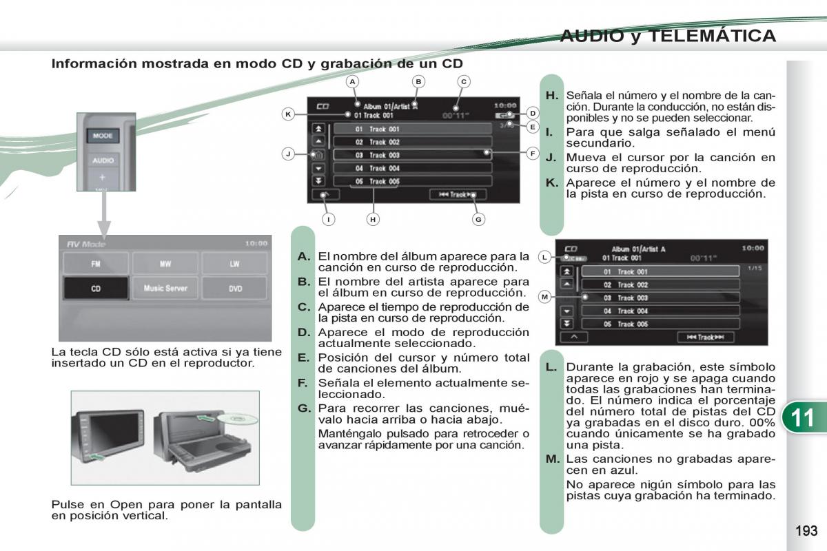 Peugeot 4007 manual del propietario / page 195