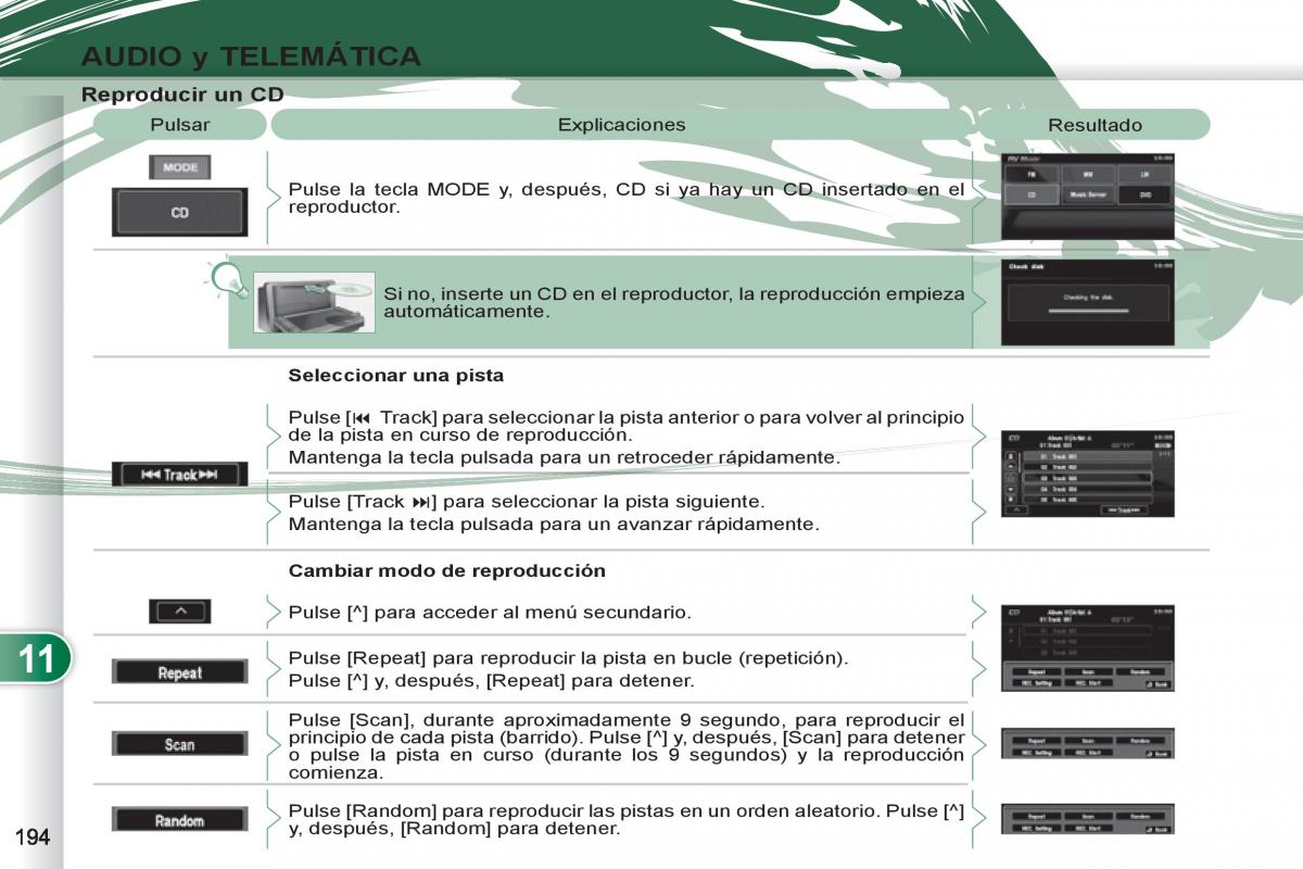 Peugeot 4007 manual del propietario / page 196