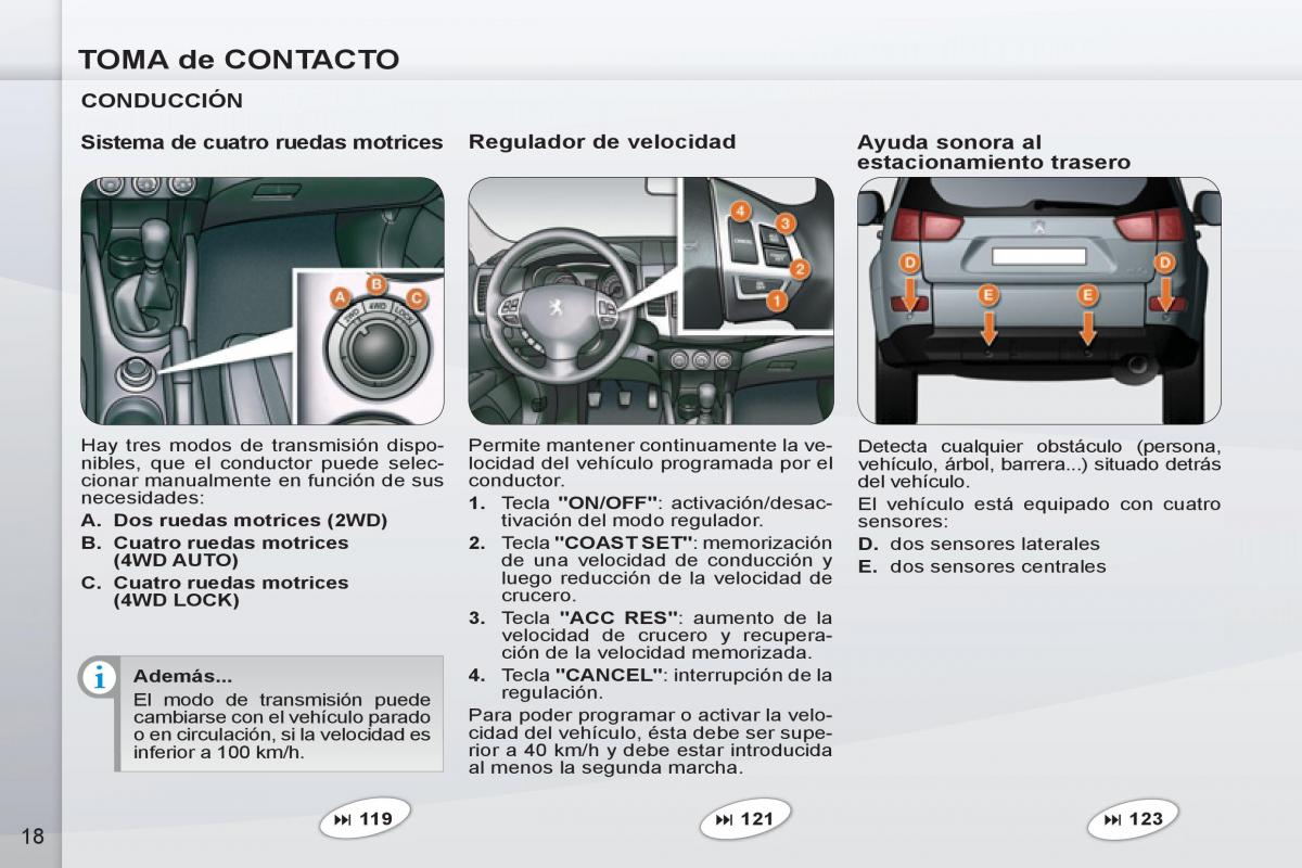 Peugeot 4007 manual del propietario / page 20